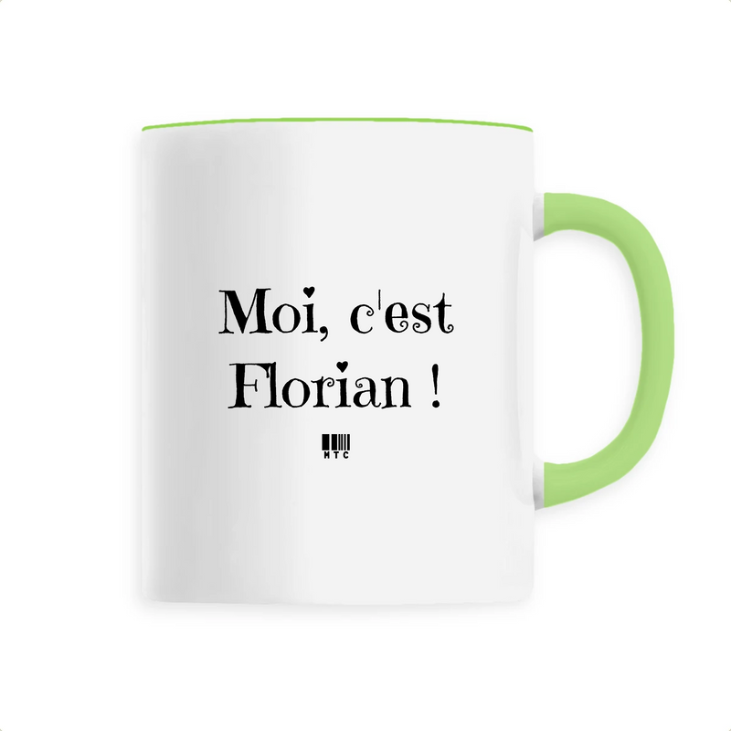 Cadeau anniversaire : Mug - Moi c'est Florian - 6 Coloris - Cadeau Original - Cadeau Personnalisable - Cadeaux-Positifs.com -Unique-Vert-