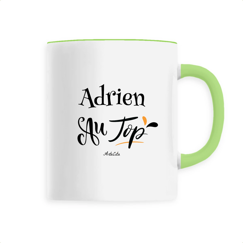 Cadeau anniversaire : Mug - Adrien au Top - 6 Coloris - Cadeau Original - Cadeau Personnalisable - Cadeaux-Positifs.com -Unique-Vert-