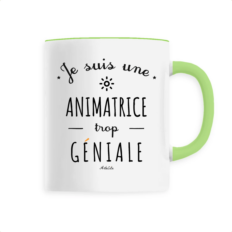 Cadeau anniversaire : Mug - Une Animatrice trop Géniale - 6 Coloris - Cadeau Original - Cadeau Personnalisable - Cadeaux-Positifs.com -Unique-Blanc-