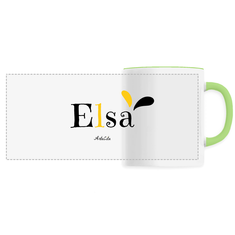 Cadeau anniversaire : Mug - Elsa - 6 Coloris - Cadeau Original - Cadeau Personnalisable - Cadeaux-Positifs.com -Unique-Vert-