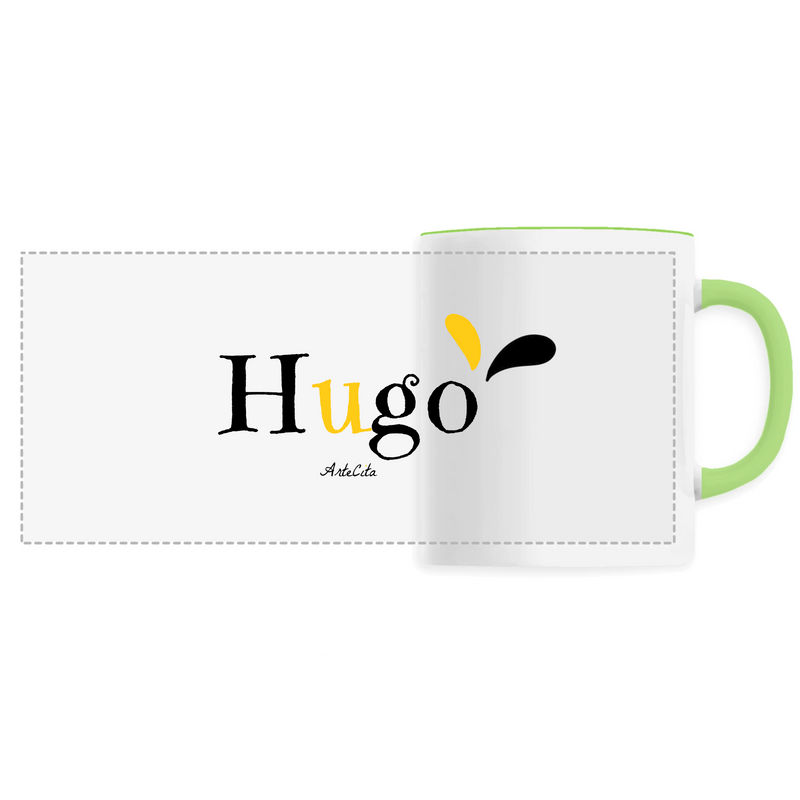 Cadeau anniversaire : Mug - Hugo - 6 Coloris - Cadeau Original - Cadeau Personnalisable - Cadeaux-Positifs.com -Unique-Vert-