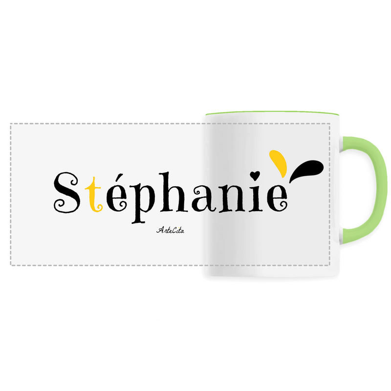 Cadeau anniversaire : Mug - Stéphanie - 6 Coloris - Cadeau Original - Cadeau Personnalisable - Cadeaux-Positifs.com -Unique-Vert-