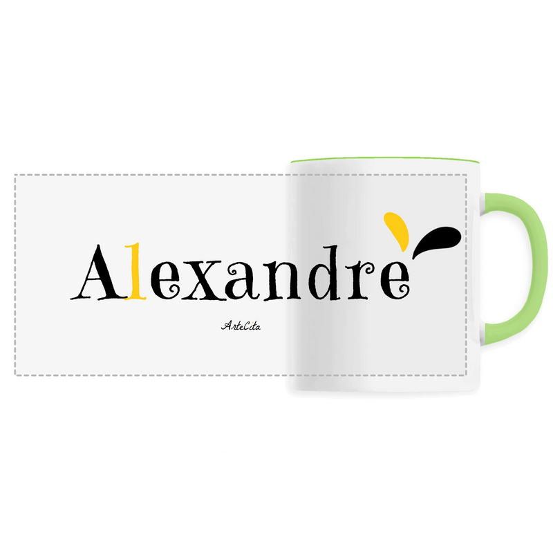 Cadeau anniversaire : Mug - Alexandre - 6 Coloris - Cadeau Original - Cadeau Personnalisable - Cadeaux-Positifs.com -Unique-Vert-