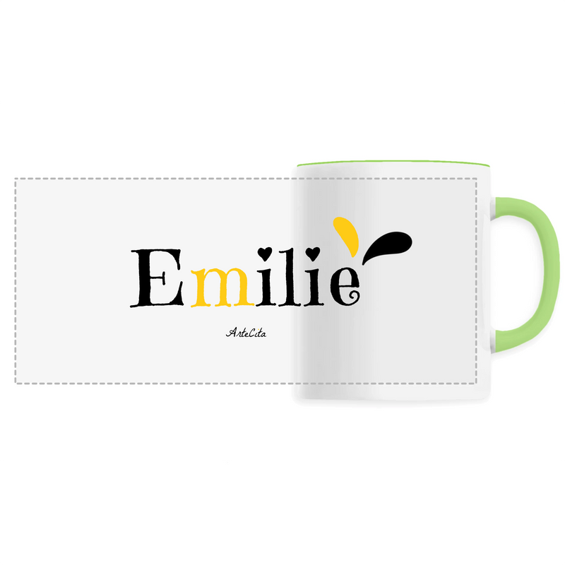 Cadeau anniversaire : Mug - Emilie - 6 Coloris - Cadeau Original - Cadeau Personnalisable - Cadeaux-Positifs.com -Unique-Vert-