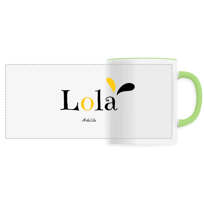 Cadeau anniversaire : Mug - Lola - 6 Coloris - Cadeau Original - Cadeau Personnalisable - Cadeaux-Positifs.com -Unique-Vert-