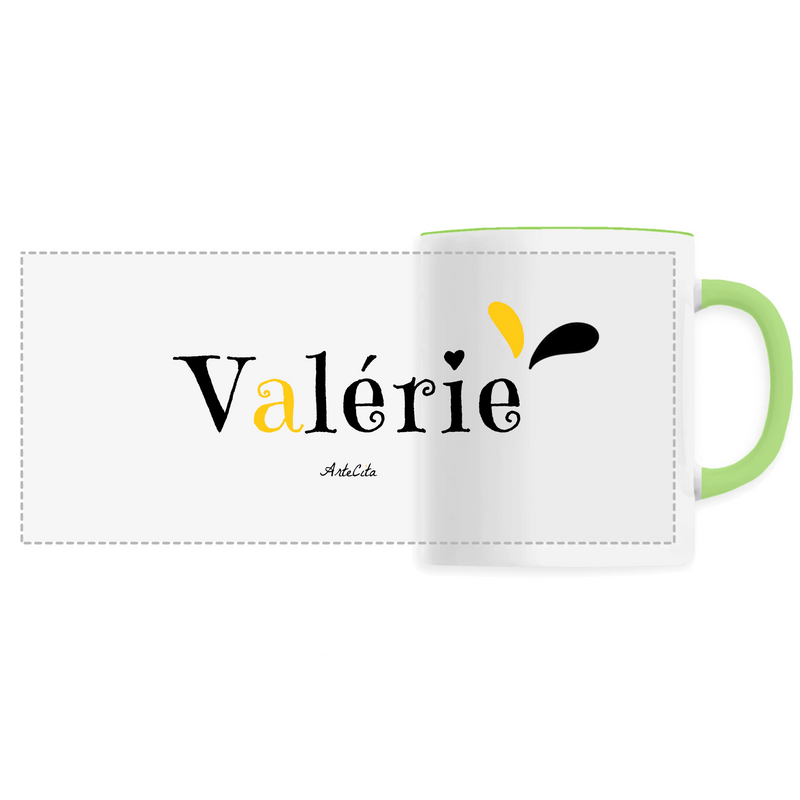 Cadeau anniversaire : Mug - Valérie - 6 Coloris - Cadeau Original - Cadeau Personnalisable - Cadeaux-Positifs.com -Unique-Vert-