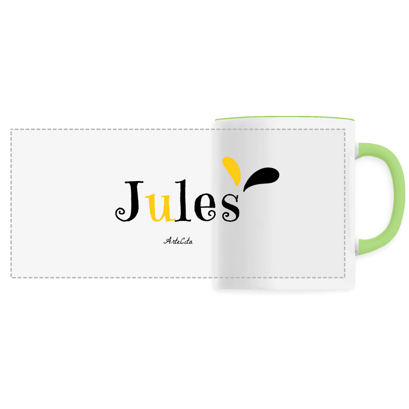 Cadeau anniversaire : Mug - Jules - 6 Coloris - Cadeau Original - Cadeau Personnalisable - Cadeaux-Positifs.com -Unique-Vert-