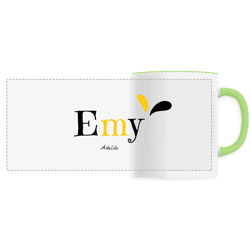 Cadeau anniversaire : Mug - Emy - 6 Coloris - Cadeau Original - Cadeau Personnalisable - Cadeaux-Positifs.com -Unique-Vert-