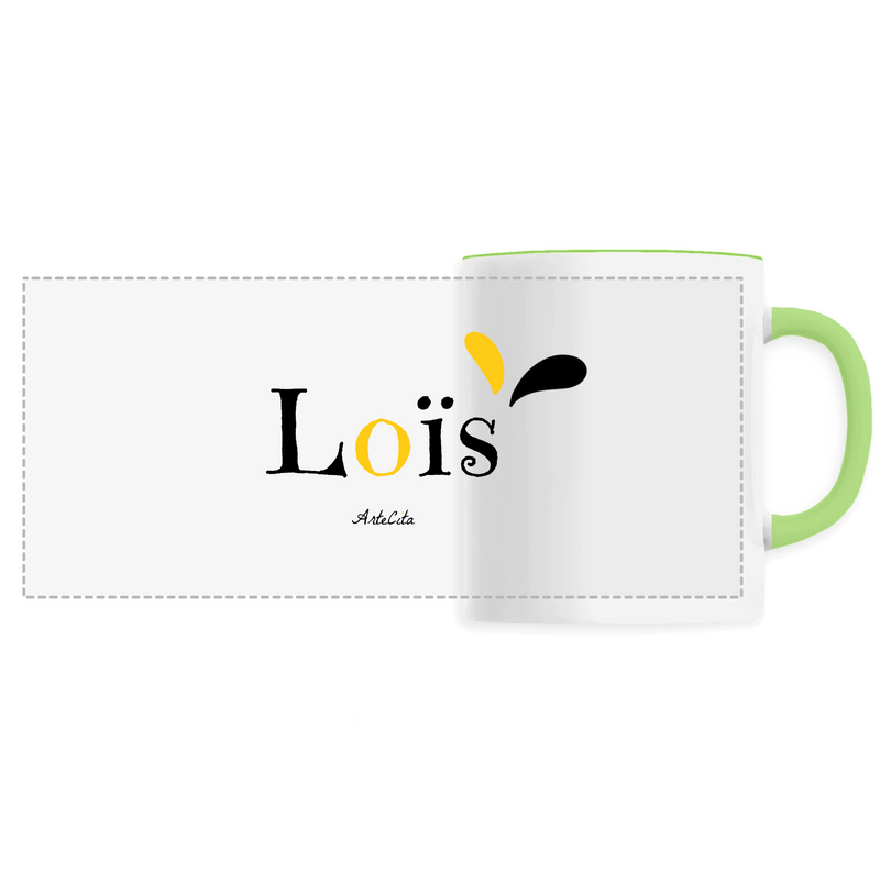 Cadeau anniversaire : Mug - Loïs - 6 Coloris - Cadeau Original - Cadeau Personnalisable - Cadeaux-Positifs.com -Unique-Vert-