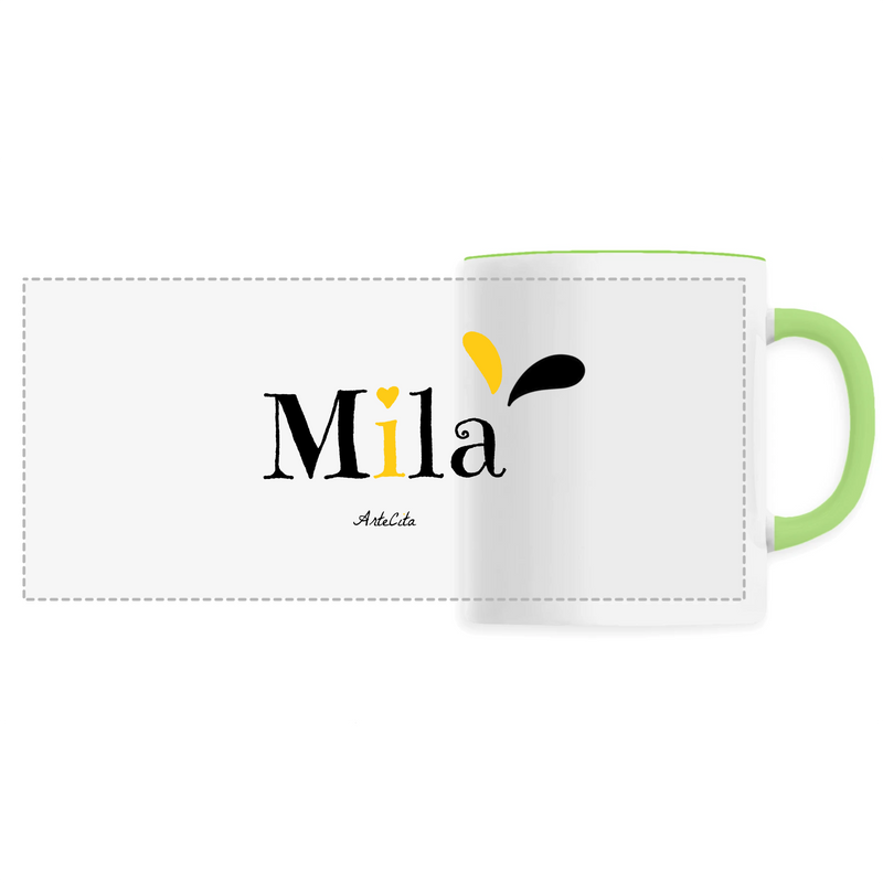 Cadeau anniversaire : Mug - Mila - 6 Coloris - Cadeau Original - Cadeau Personnalisable - Cadeaux-Positifs.com -Unique-Vert-