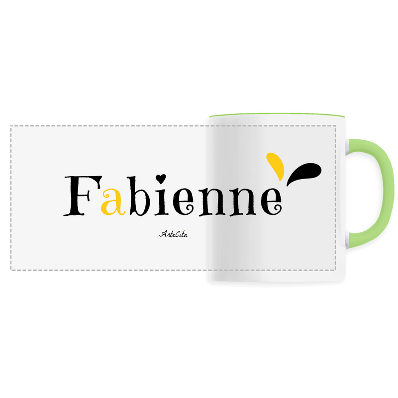 Cadeau anniversaire : Mug - Fabienne - 6 Coloris - Cadeau Original - Cadeau Personnalisable - Cadeaux-Positifs.com -Unique-Vert-