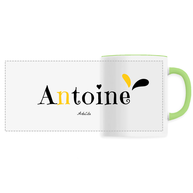 Cadeau anniversaire : Mug - Antoine - 6 Coloris - Cadeau Original - Cadeau Personnalisable - Cadeaux-Positifs.com -Unique-Vert-