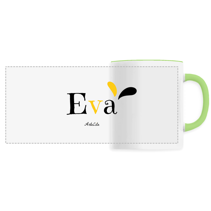 Cadeau anniversaire : Mug - Eva - 6 Coloris - Cadeau Original - Cadeau Personnalisable - Cadeaux-Positifs.com -Unique-Vert-