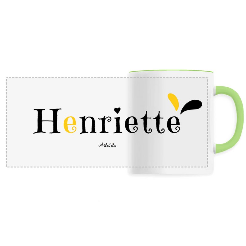 Cadeau anniversaire : Mug - Henriette - 6 Coloris - Cadeau Original - Cadeau Personnalisable - Cadeaux-Positifs.com -Unique-Vert-