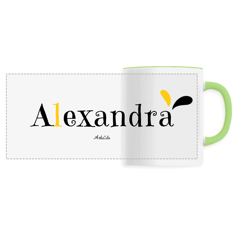 Cadeau anniversaire : Mug - Alexandra - 6 Coloris - Cadeau Original - Cadeau Personnalisable - Cadeaux-Positifs.com -Unique-Vert-