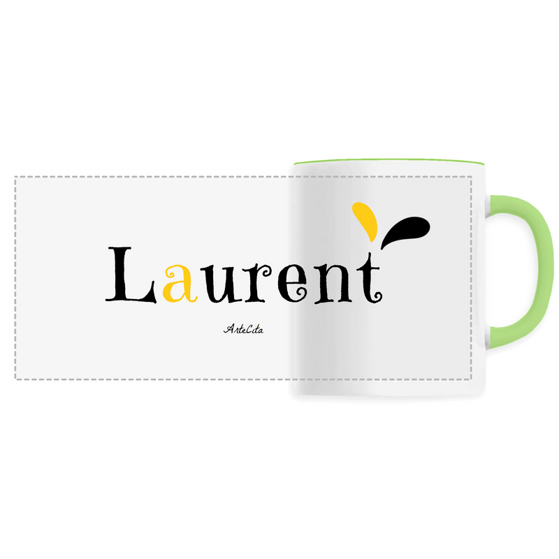 Cadeau anniversaire : Mug - Laurent - 6 Coloris - Cadeau Original - Cadeau Personnalisable - Cadeaux-Positifs.com -Unique-Vert-