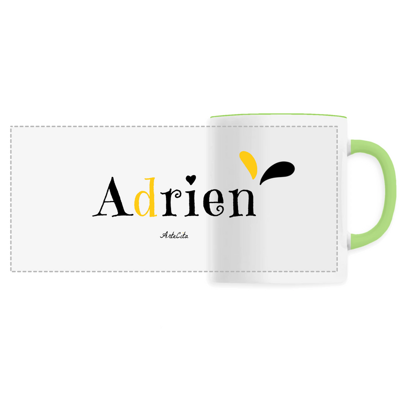 Cadeau anniversaire : Mug - Adrien - 6 Coloris - Cadeau Original - Cadeau Personnalisable - Cadeaux-Positifs.com -Unique-Vert-