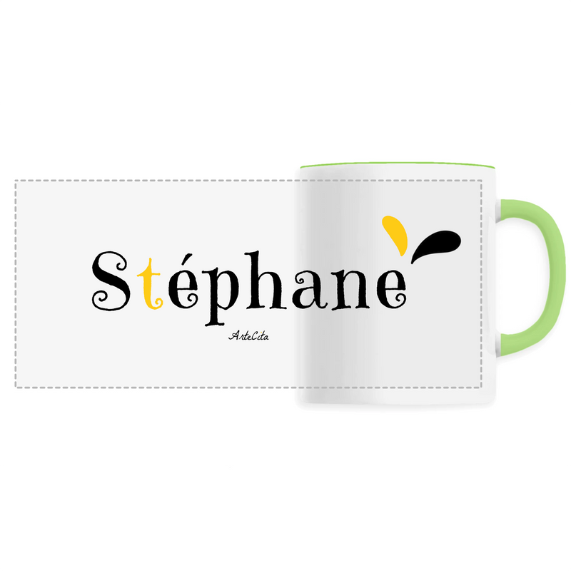 Cadeau anniversaire : Mug - Stéphane - 6 Coloris - Cadeau Original - Cadeau Personnalisable - Cadeaux-Positifs.com -Unique-Vert-