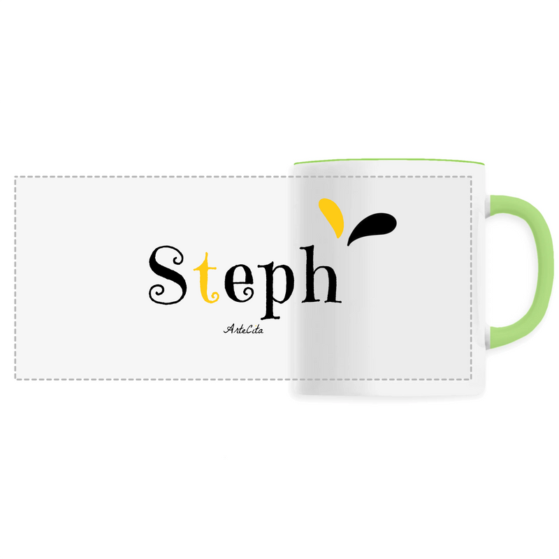 Cadeau anniversaire : Mug - Steph - 6 Coloris - Cadeau Original - Cadeau Personnalisable - Cadeaux-Positifs.com -Unique-Vert-