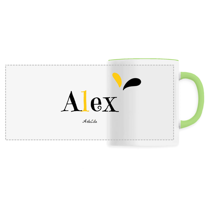 Cadeau anniversaire : Mug - Alex - 6 Coloris - Cadeau Original - Cadeau Personnalisable - Cadeaux-Positifs.com -Unique-Vert-