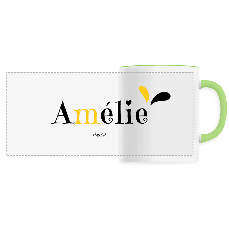 Cadeau anniversaire : Mug - Amélie - 6 Coloris - Cadeau Original - Cadeau Personnalisable - Cadeaux-Positifs.com -Unique-Vert-