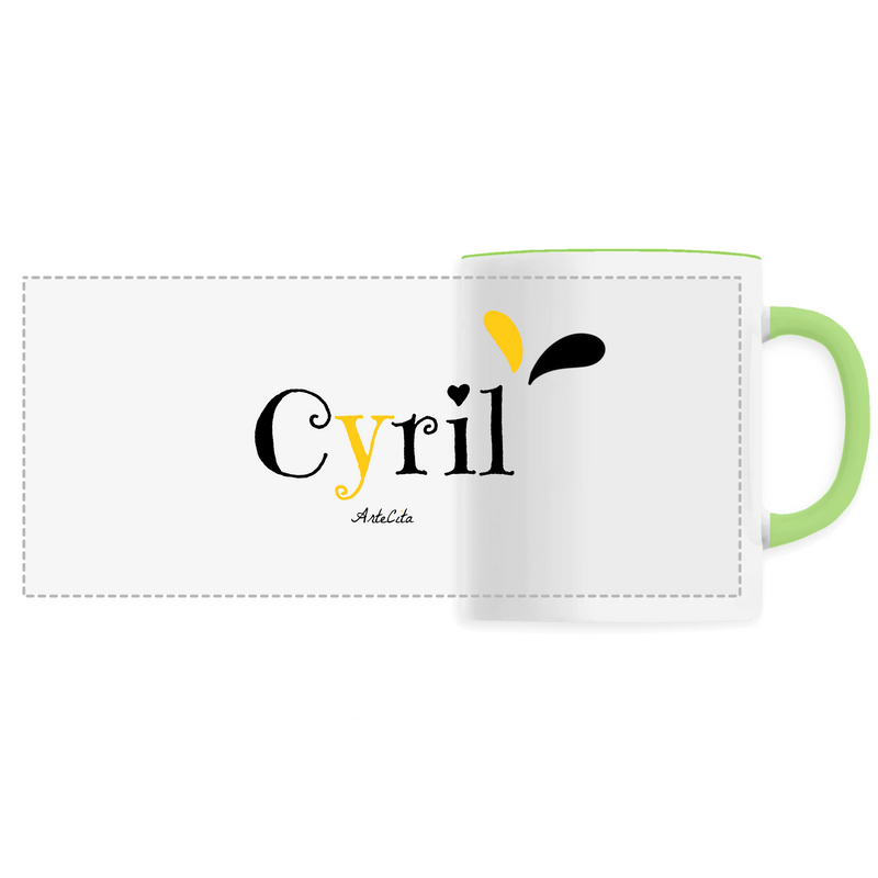 Cadeau anniversaire : Mug - Cyril - 6 Coloris - Cadeau Original - Cadeau Personnalisable - Cadeaux-Positifs.com -Unique-Vert-