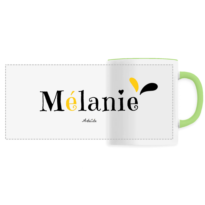 Cadeau anniversaire : Mug - Mélanie - 6 Coloris - Cadeau Original - Cadeau Personnalisable - Cadeaux-Positifs.com -Unique-Vert-