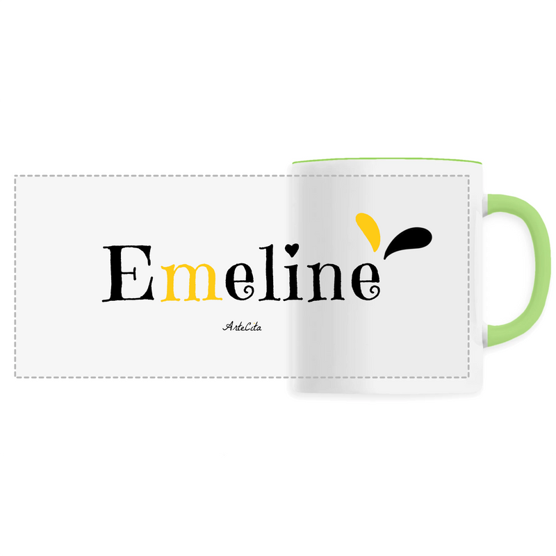 Cadeau anniversaire : Mug - Emeline - 6 Coloris - Cadeau Original - Cadeau Personnalisable - Cadeaux-Positifs.com -Unique-Vert-