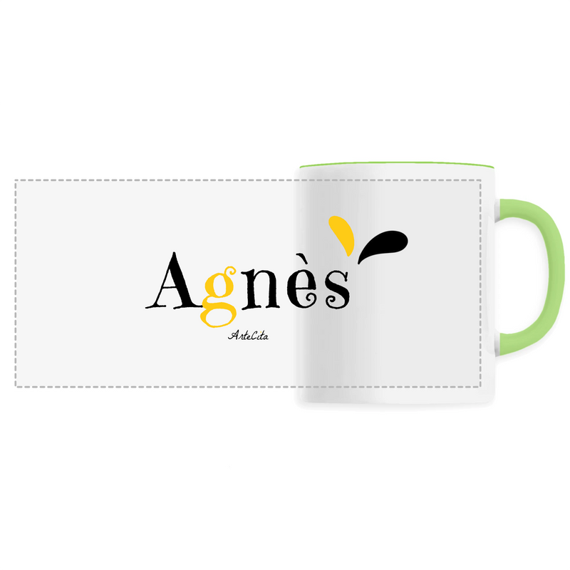 Cadeau anniversaire : Mug - Agnès - 6 Coloris - Cadeau Original - Cadeau Personnalisable - Cadeaux-Positifs.com -Unique-Vert-