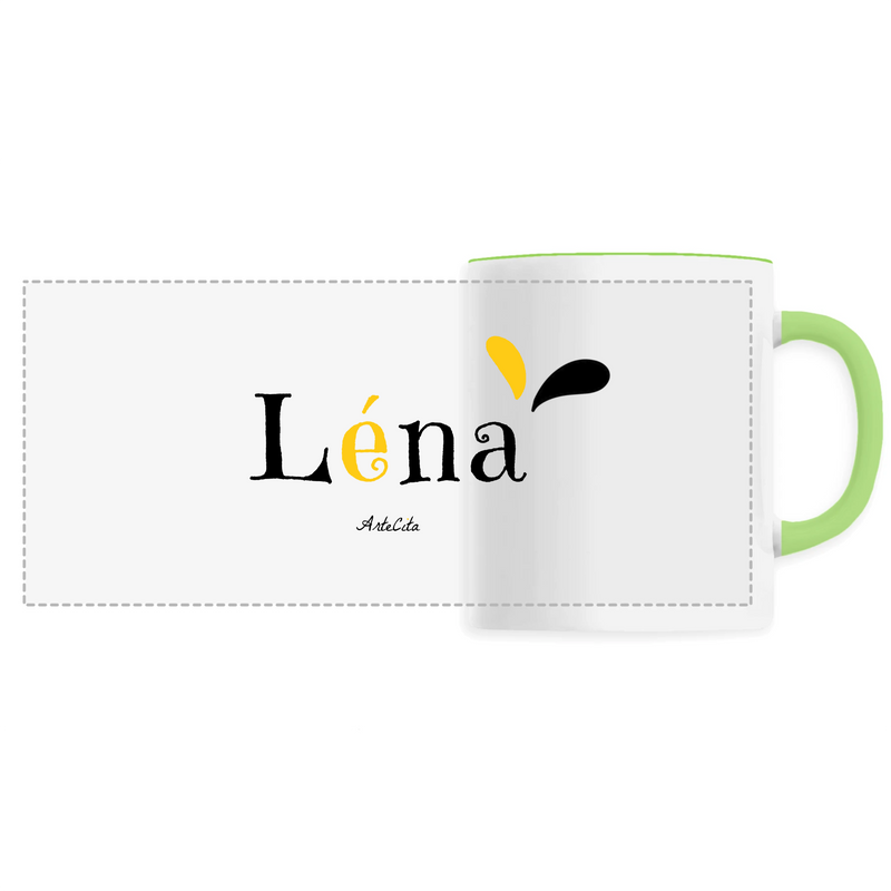 Cadeau anniversaire : Mug - Léna - 6 Coloris - Cadeau Original - Cadeau Personnalisable - Cadeaux-Positifs.com -Unique-Vert-