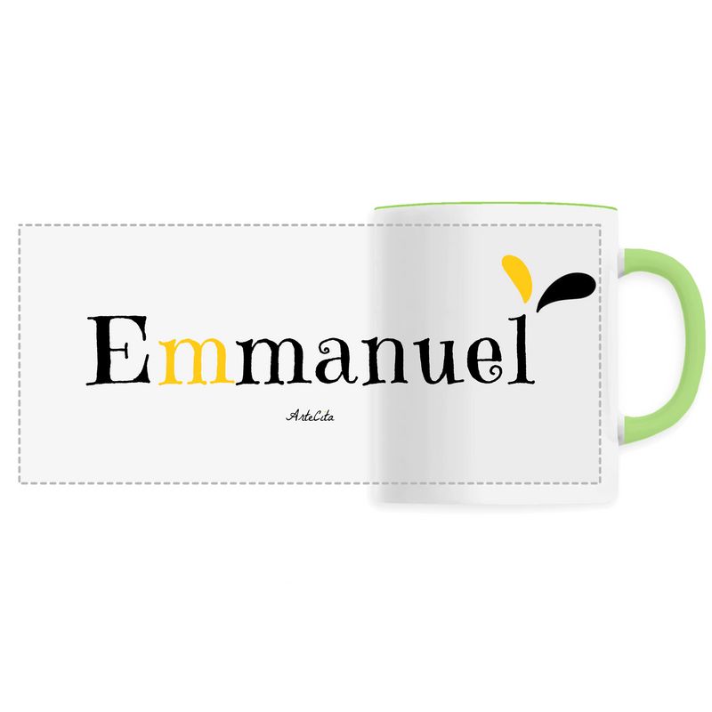 Cadeau anniversaire : Mug - Emmanuel - 6 Coloris - Cadeau Original - Cadeau Personnalisable - Cadeaux-Positifs.com -Unique-Vert-