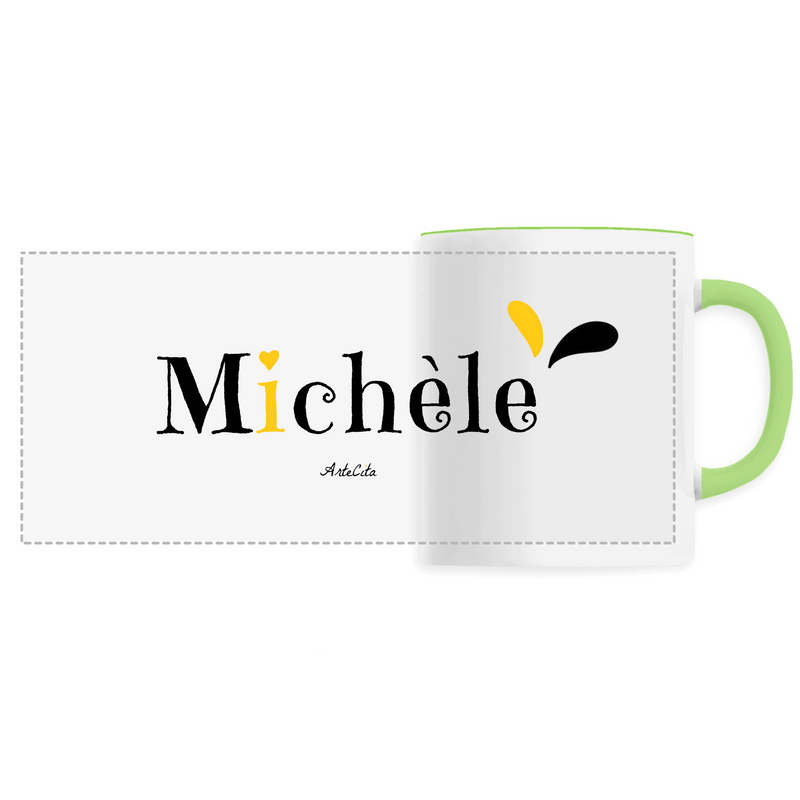 Cadeau anniversaire : Mug - Michèle - 6 Coloris - Cadeau Original - Cadeau Personnalisable - Cadeaux-Positifs.com -Unique-Vert-