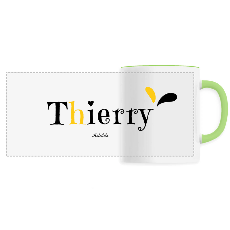 Cadeau anniversaire : Mug - Thierry - 6 Coloris - Cadeau Original - Cadeau Personnalisable - Cadeaux-Positifs.com -Unique-Vert-