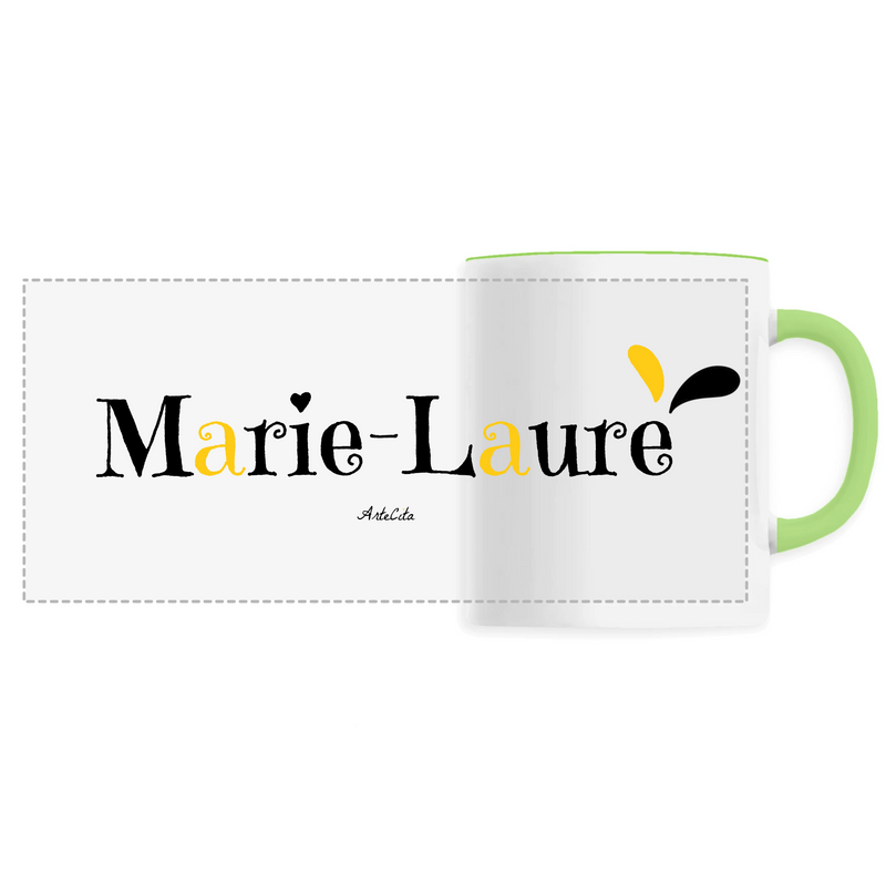 Cadeau anniversaire : Mug - Marie-Laure - 6 Coloris - Cadeau Original - Cadeau Personnalisable - Cadeaux-Positifs.com -Unique-Vert-