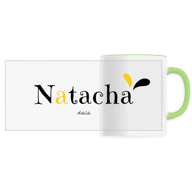 Cadeau anniversaire : Mug - Natacha - 6 Coloris - Cadeau Original - Cadeau Personnalisable - Cadeaux-Positifs.com -Unique-Vert-