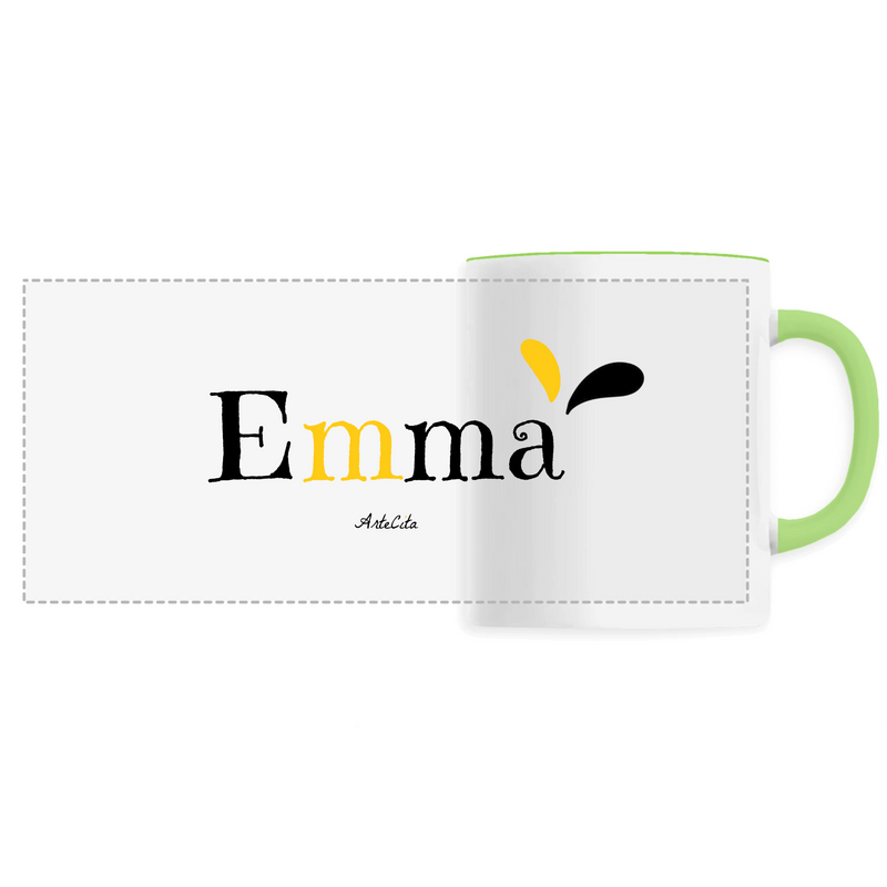 Cadeau anniversaire : Mug - Emma - 6 Coloris - Cadeau Original - Cadeau Personnalisable - Cadeaux-Positifs.com -Unique-Vert-