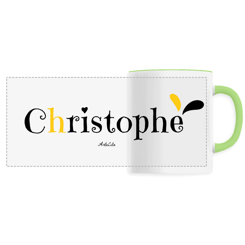 Cadeau anniversaire : Mug - Christophe - 6 Coloris - Cadeau Original - Cadeau Personnalisable - Cadeaux-Positifs.com -Unique-Vert-