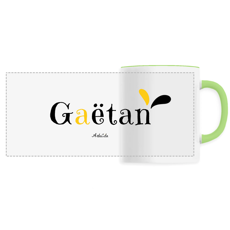 Cadeau anniversaire : Mug - Gaëtan - 6 Coloris - Cadeau Original - Cadeau Personnalisable - Cadeaux-Positifs.com -Unique-Vert-