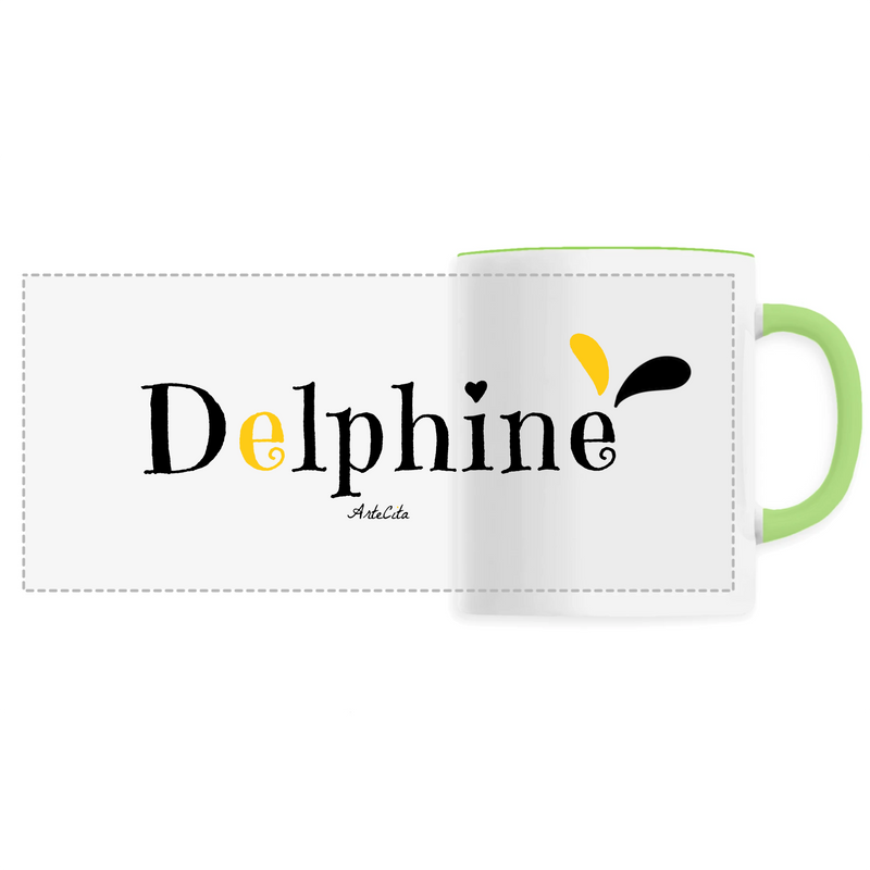 Cadeau anniversaire : Mug - Delphine - 6 Coloris - Cadeau Original - Cadeau Personnalisable - Cadeaux-Positifs.com -Unique-Vert-
