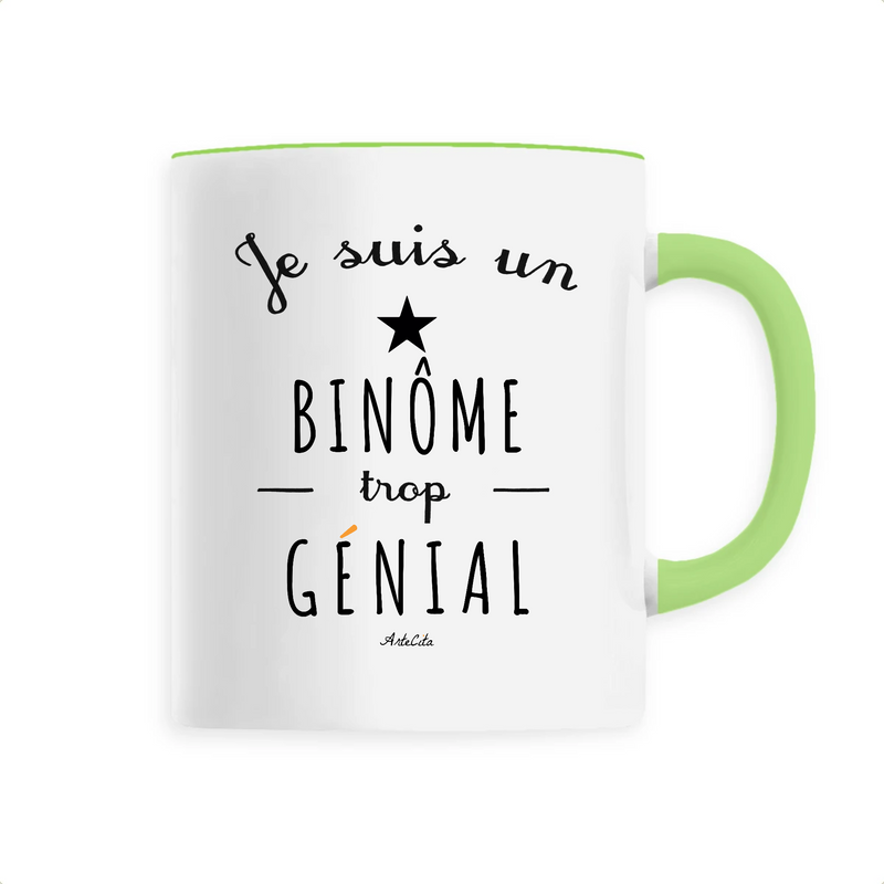 Cadeau anniversaire : Mug - Un Binôme trop Génial - 6 Coloris - Cadeau Original - Cadeau Personnalisable - Cadeaux-Positifs.com -Unique-Vert-