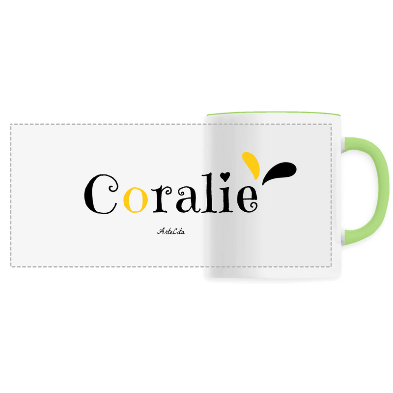 Cadeau anniversaire : Mug - Coralie - 6 Coloris - Cadeau Original - Cadeau Personnalisable - Cadeaux-Positifs.com -Unique-Vert-