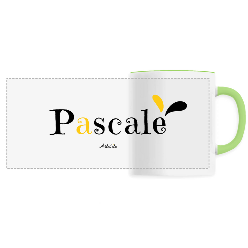 Cadeau anniversaire : Mug - Pascale - 6 Coloris - Cadeau Original - Cadeau Personnalisable - Cadeaux-Positifs.com -Unique-Vert-