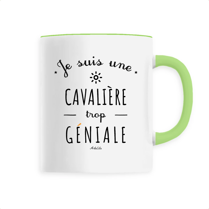 Cadeau anniversaire : Mug - Une Cavalière trop Géniale - 6 Coloris - Cadeau Original - Cadeau Personnalisable - Cadeaux-Positifs.com -Unique-Vert-