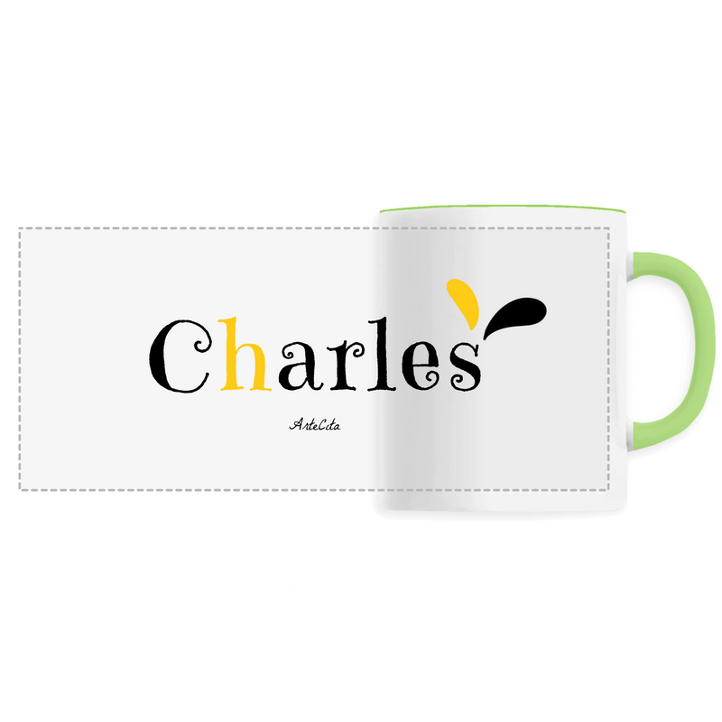Cadeau anniversaire : Mug - Charles - 6 Coloris - Cadeau Original - Cadeau Personnalisable - Cadeaux-Positifs.com -Unique-Vert-