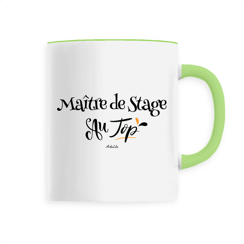 Cadeau anniversaire : Mug - Maître de Stage au Top - 6 Coloris - Cadeau Original - Cadeau Personnalisable - Cadeaux-Positifs.com -Unique-Vert-