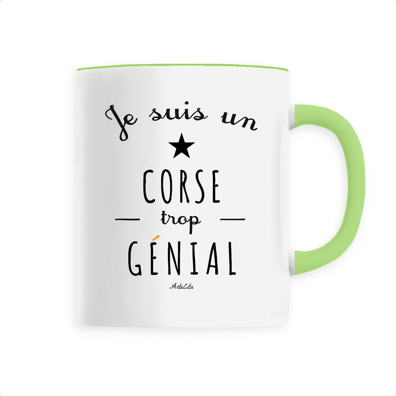 Cadeau anniversaire : Mug - Un Corse trop Génial - 6 Coloris - Cadeau Original - Cadeau Personnalisable - Cadeaux-Positifs.com -Unique-Vert-