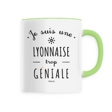 Mug - Une Lyonnaise trop Géniale - 6 Coloris - Cadeau Original - Cadeau Personnalisable - Cadeaux-Positifs.com -Unique-Vert-