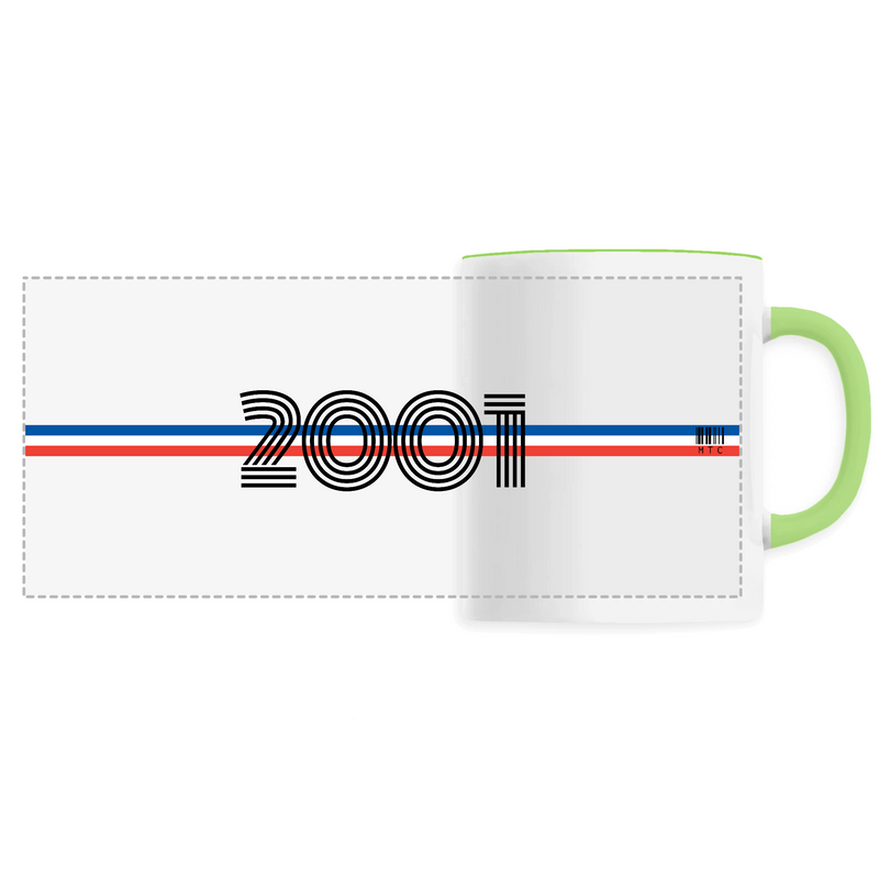 Cadeau anniversaire : Mug - Année 2001 - 6 Coloris - Cadeau Original - Cadeau Personnalisable - Cadeaux-Positifs.com -Unique-Vert-