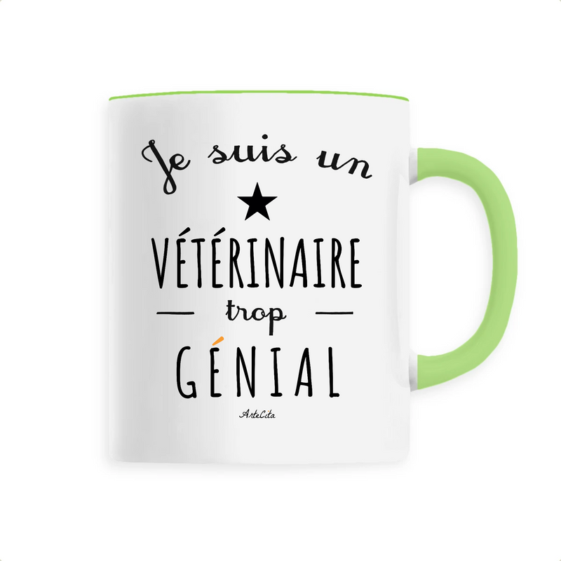 Cadeau anniversaire : Mug - Un Vétérinaire trop Génial - 6 Coloris - Cadeau Original - Cadeau Personnalisable - Cadeaux-Positifs.com -Unique-Vert-
