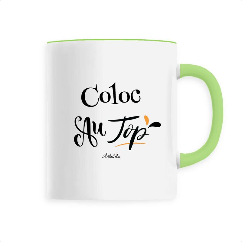 Cadeau anniversaire : Mug - Coloc au Top - 6 Coloris - Cadeau Original - Cadeau Personnalisable - Cadeaux-Positifs.com -Unique-Vert-